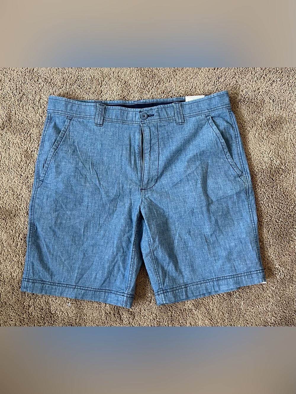 Men's Blue Chambray Shorts